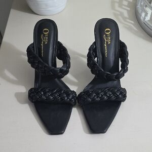 Black Braided Women's Sandals